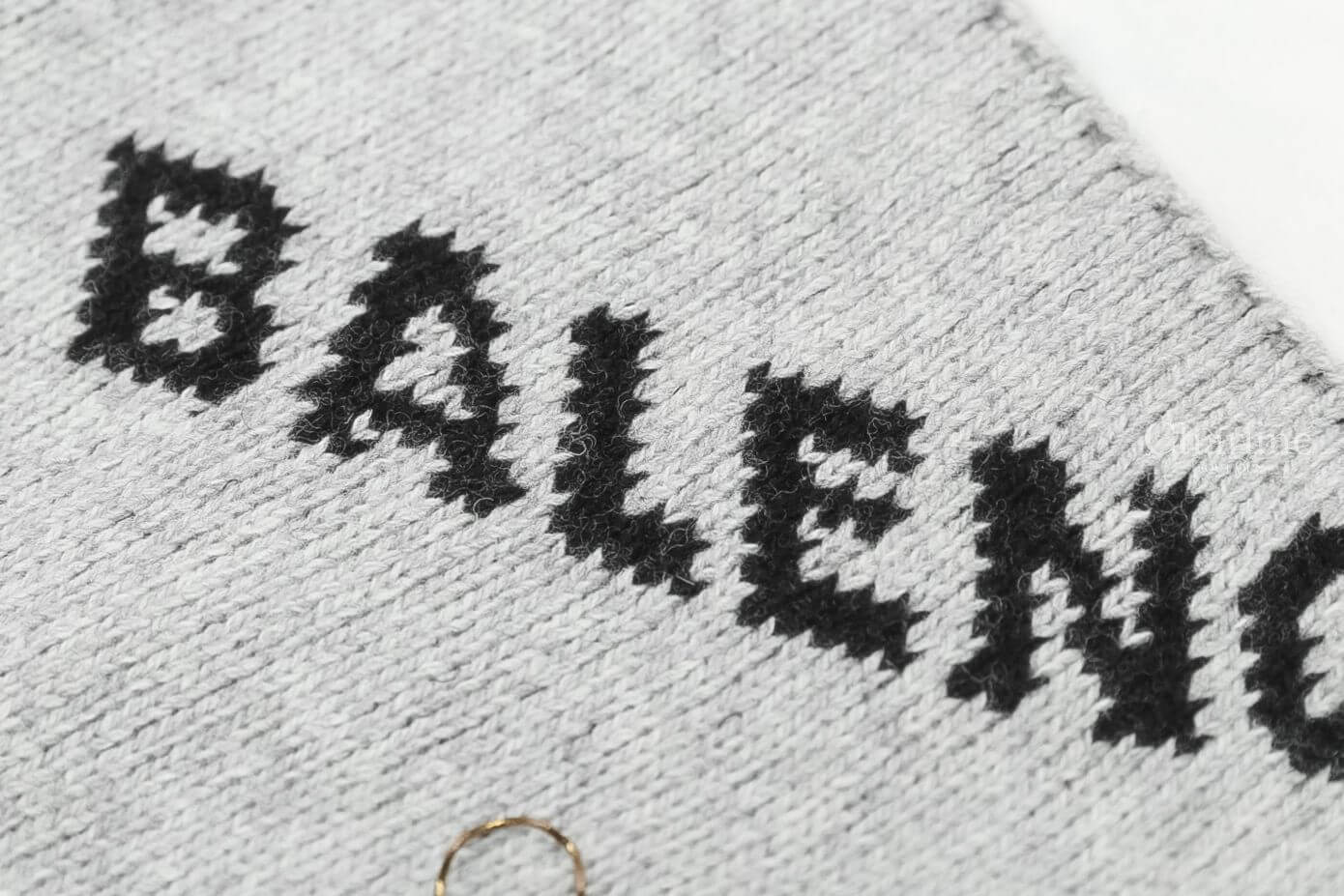 Balenciaga Jacquard Logo Scarf 黑灰色雙面 Logo圍巾