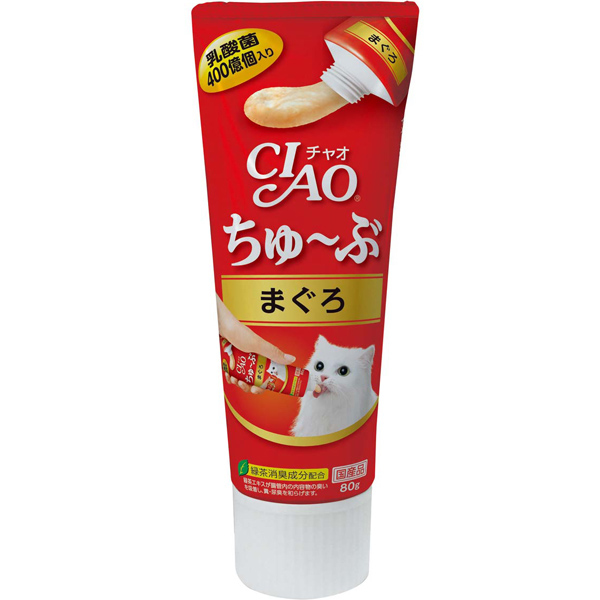 [任選$50/2支]日本 CIAO 唧唧超奴 - 吞拿魚醬80G
