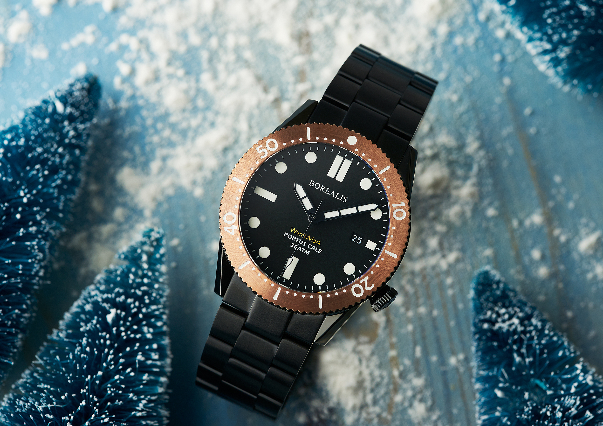 Borealis Sea Storm MK2 GMT Version BI Green Black Bezel Date - Borealis  Watch Company