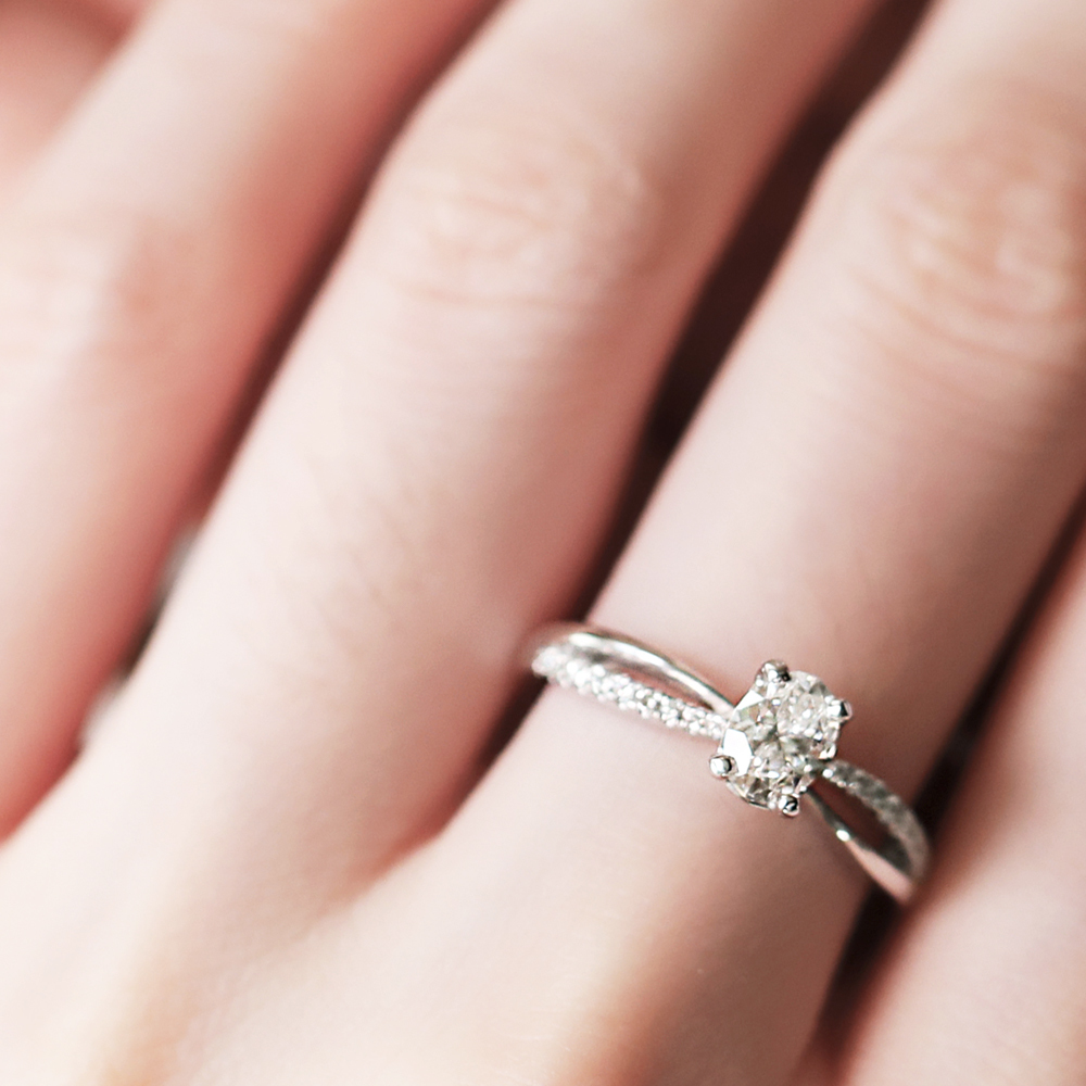 向星光許願 — GIA50分橢圓形鑽戒