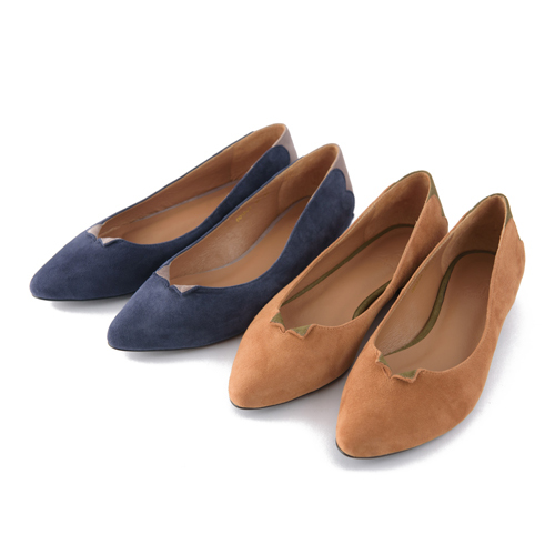 Grace 拼接平底鞋(兩色)MIT款