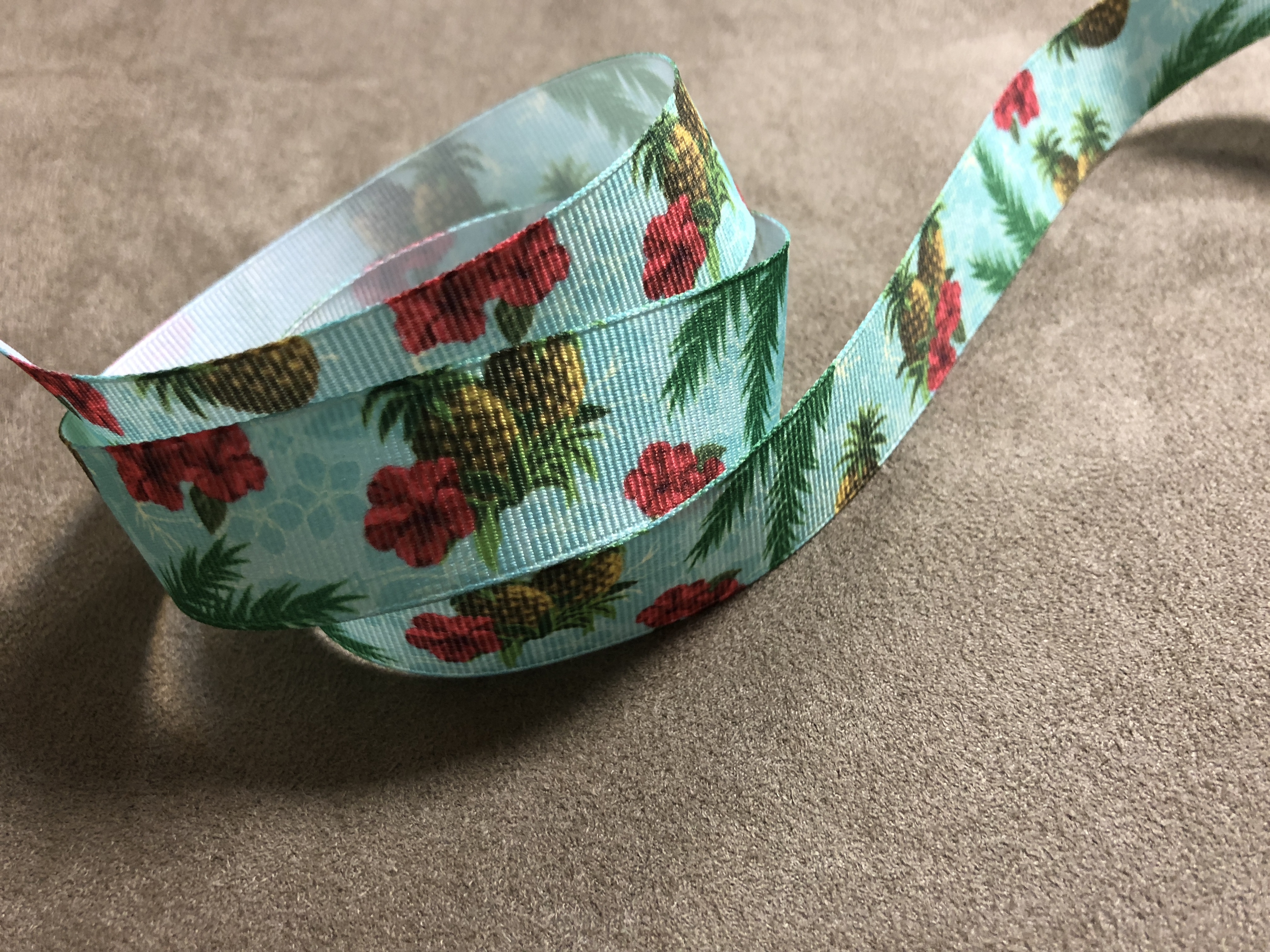 ALOHA扶桑花與鳳梨/羅紋/22mm