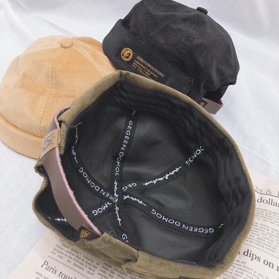 燈芯絨水兵帽/三色