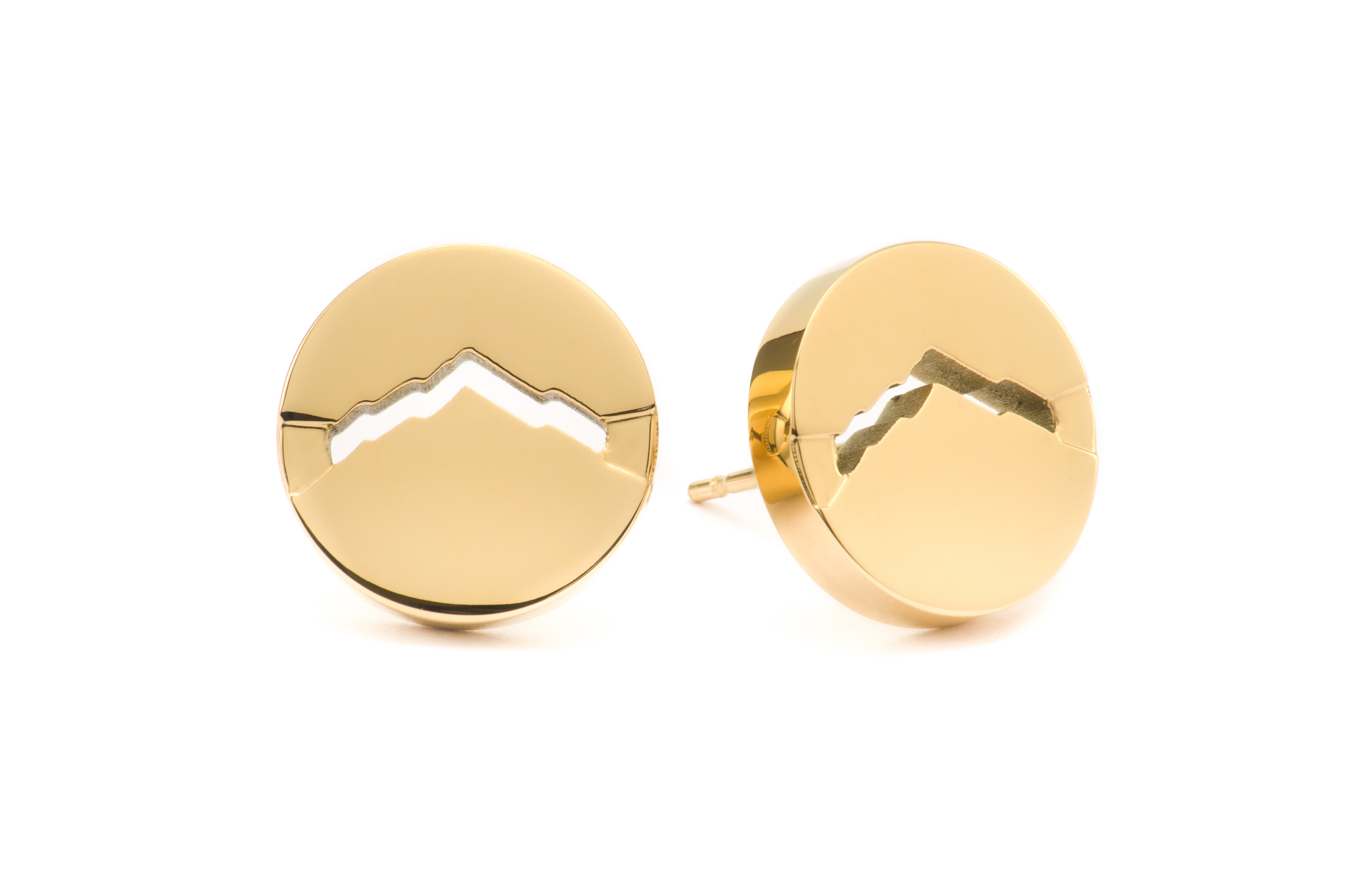 CLASSIC M Earrings Round Gold