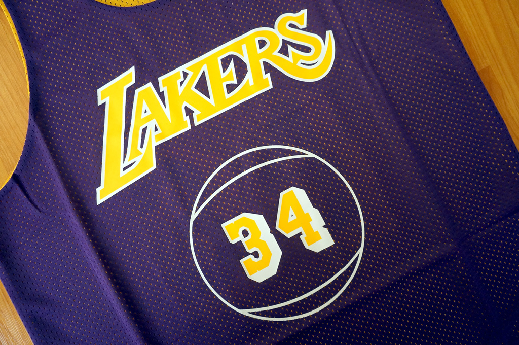 Mitchell & Ness 洛杉磯湖人隊 Shaquille O'neal 綽號 雙面 練習球衣