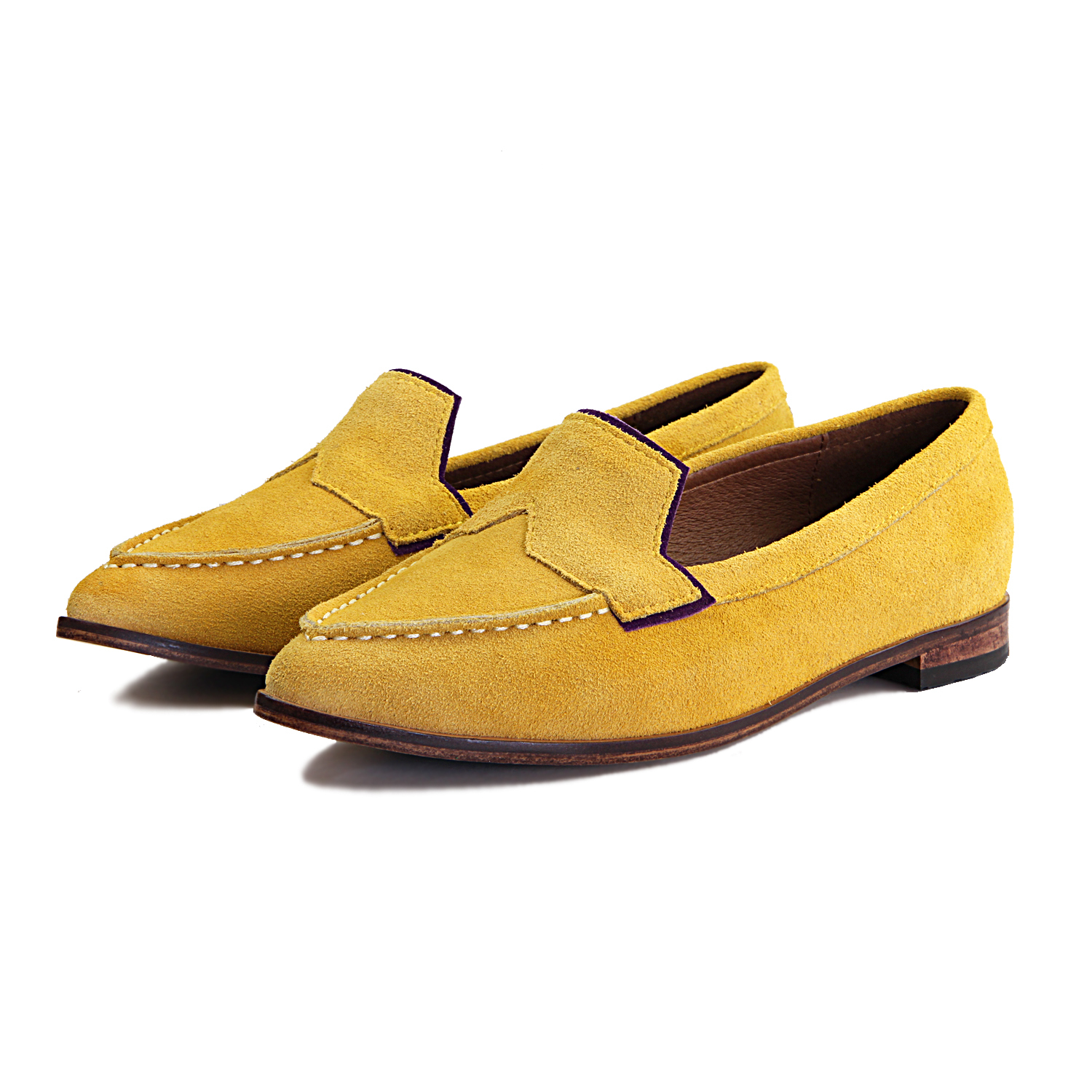 Je Suis Moi W1049A Yellow Leather Loafers