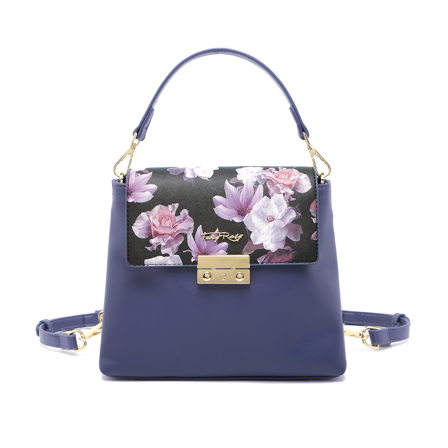 Rosy Romance Floral Print Backpack