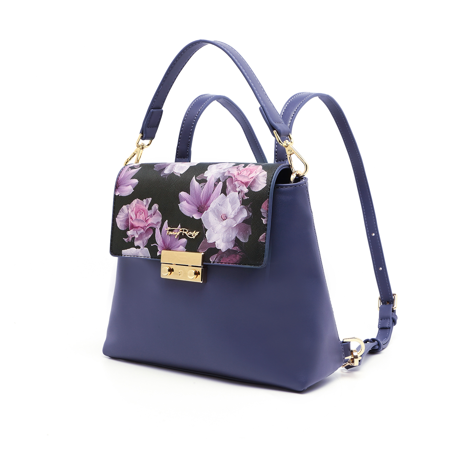 Rosy Romance Floral Print Backpack