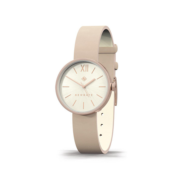 ATOM-裸膚粉-皮革錶帶-32mm