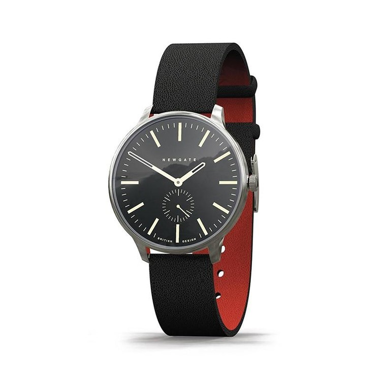 BLIP-經典小秒針-紳士黑-皮革錶帶-40mm