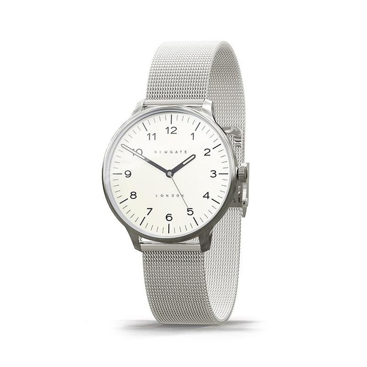 BLIP-經典數字-經典銀-不鏽鋼米蘭帶-40mm