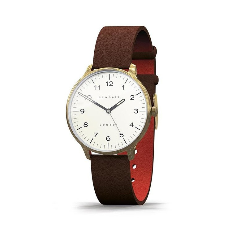 BLIP-經典數字-沉穩棕-皮革錶帶-40mm