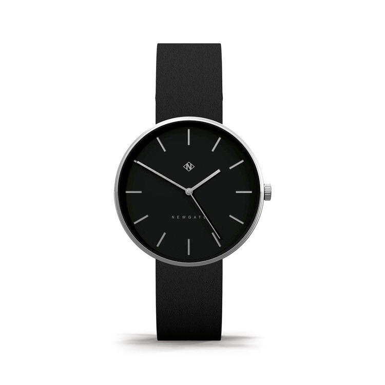 DRUMLINE-紳士黑-義大利皮革錶帶-40mm