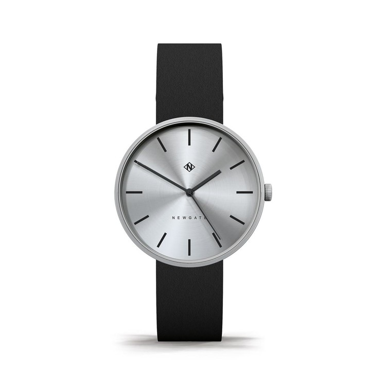 DRUMLINE-經典銀-義大利皮革錶帶-40mm