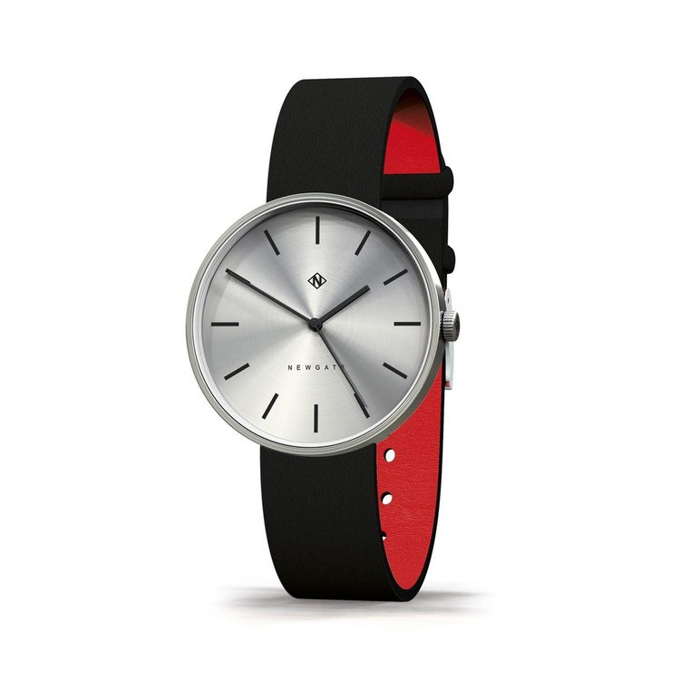 DRUMLINE-經典銀-義大利皮革錶帶-40mm