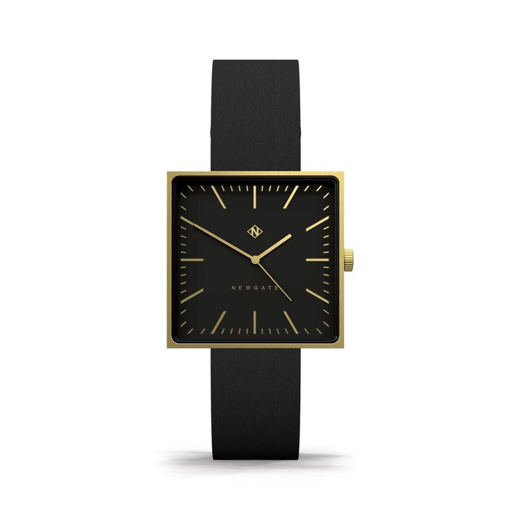 CUBELINE-永恆金-義大利皮革錶帶-35mm