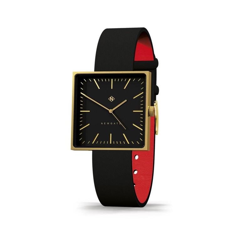 CUBELINE-永恆金-義大利皮革錶帶-35mm