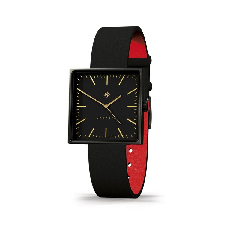 CUBELINE-典雅黑-義大利皮革錶帶-35mm