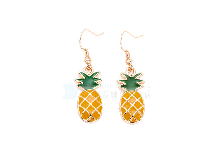 可愛清爽鳳梨耳環【AX005】