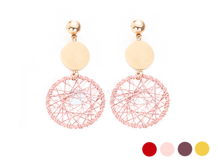 民族風編織網狀耳環【AX003】