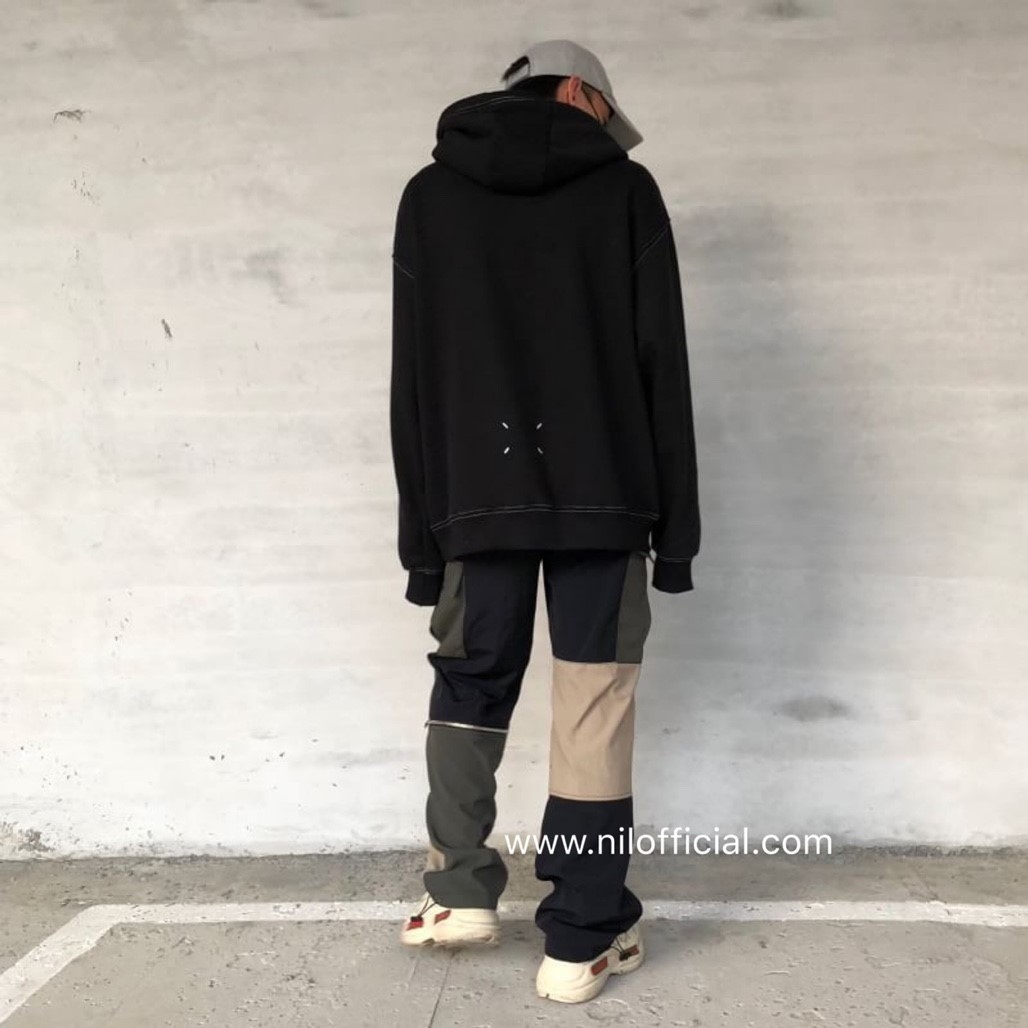 韓國 刺繡 反車線 連帽衛衣