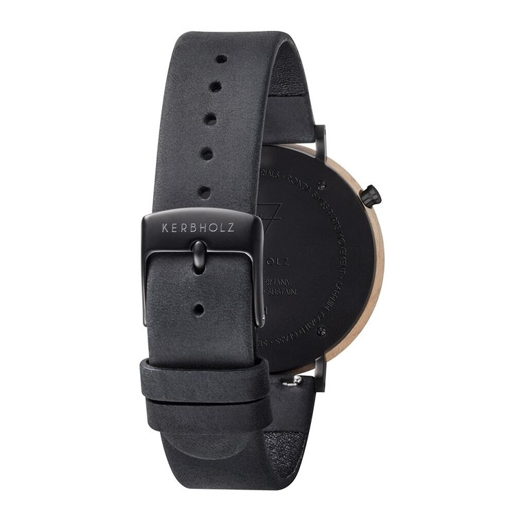 原木手錶-SLIM-楓木-夜黑(40mm)