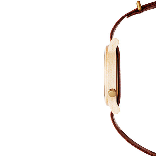 原木手錶 Walter - 楓木-真皮錶帶/40mm (中性款)