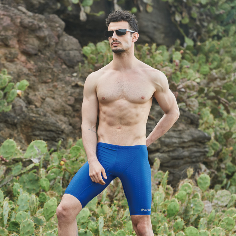 MAR-810132 大男競賽型馬褲 - 魚鱗(寶藍)