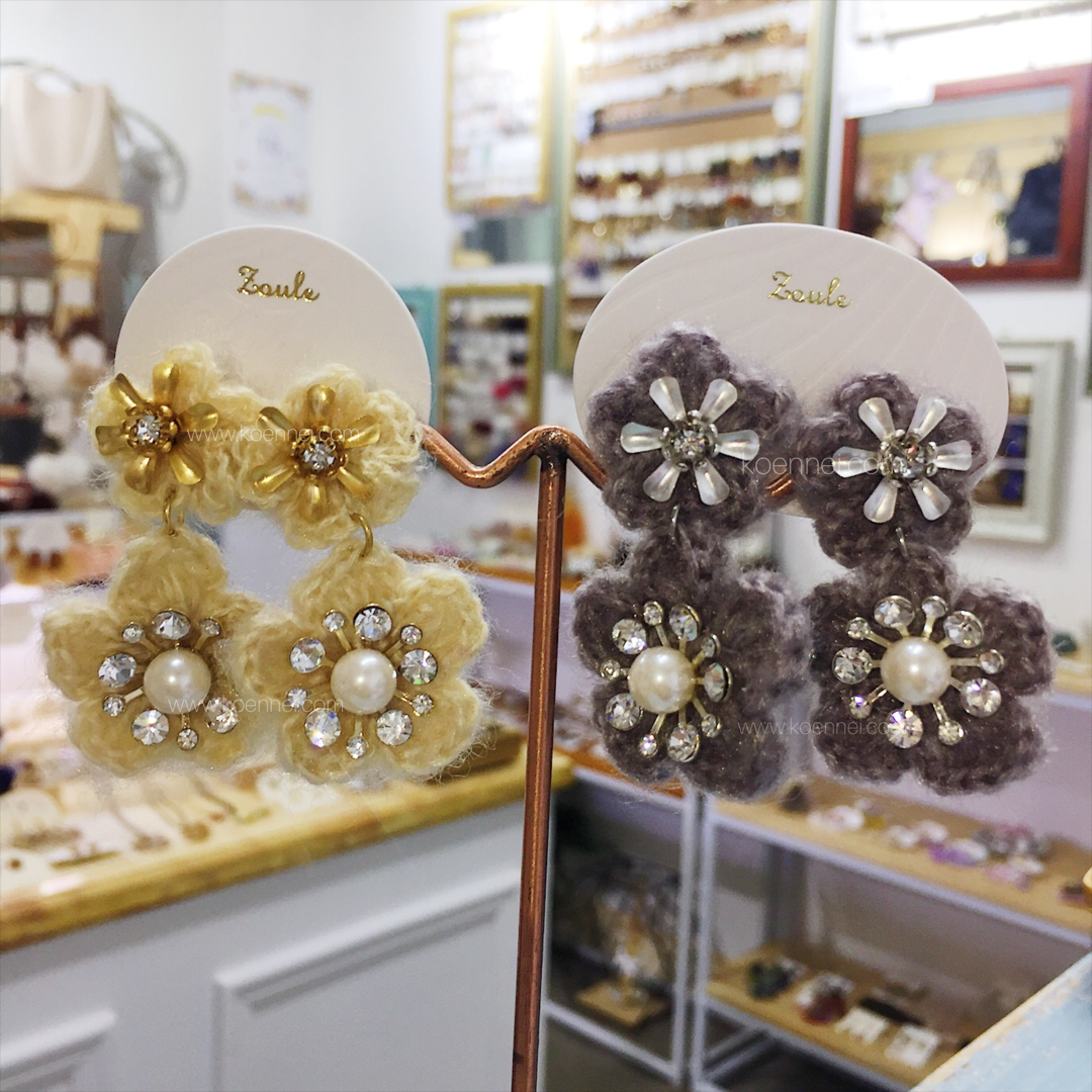 [網站限定優惠]【Zoule】日本冷織花形耳環