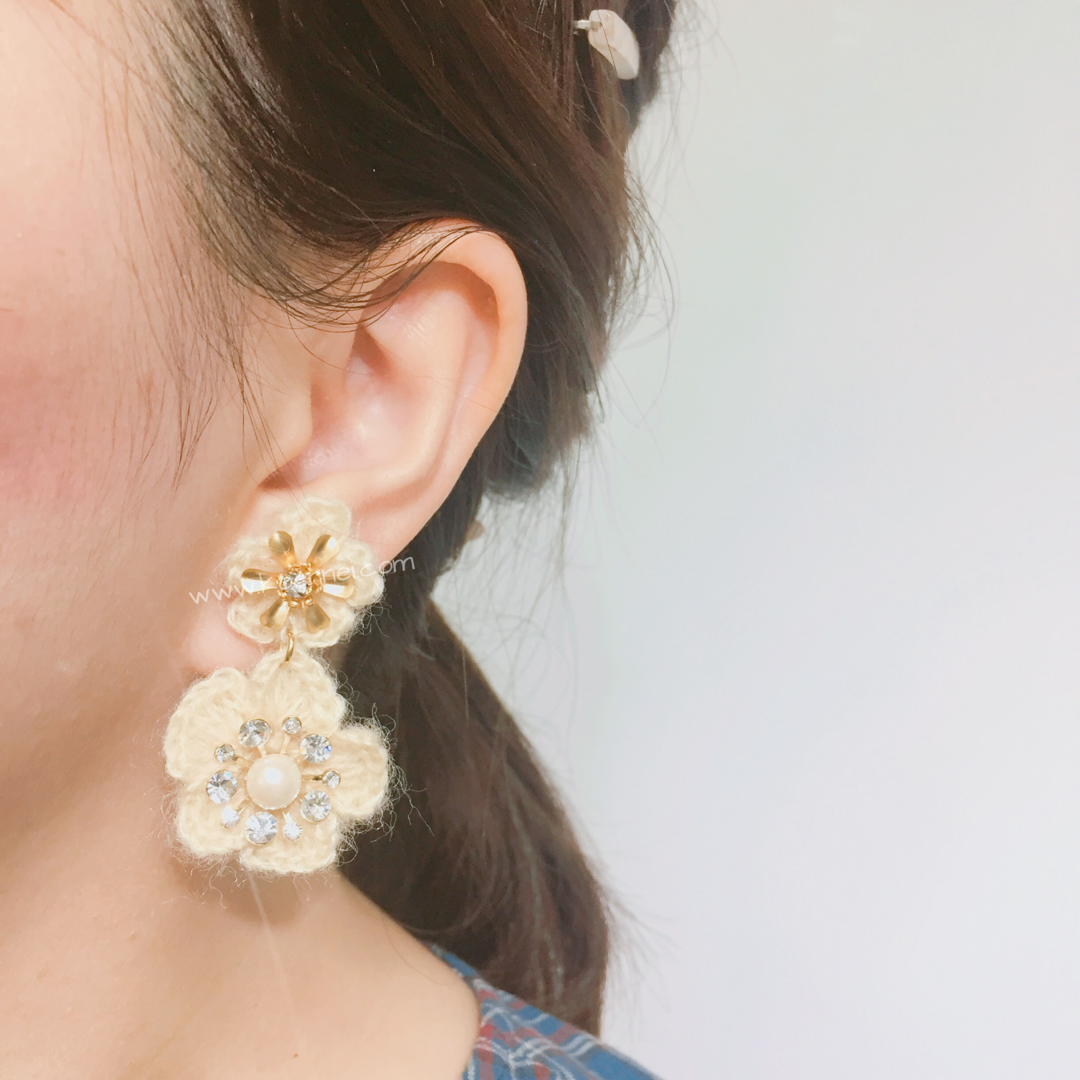 [網站限定優惠]【Zoule】日本冷織花形耳環