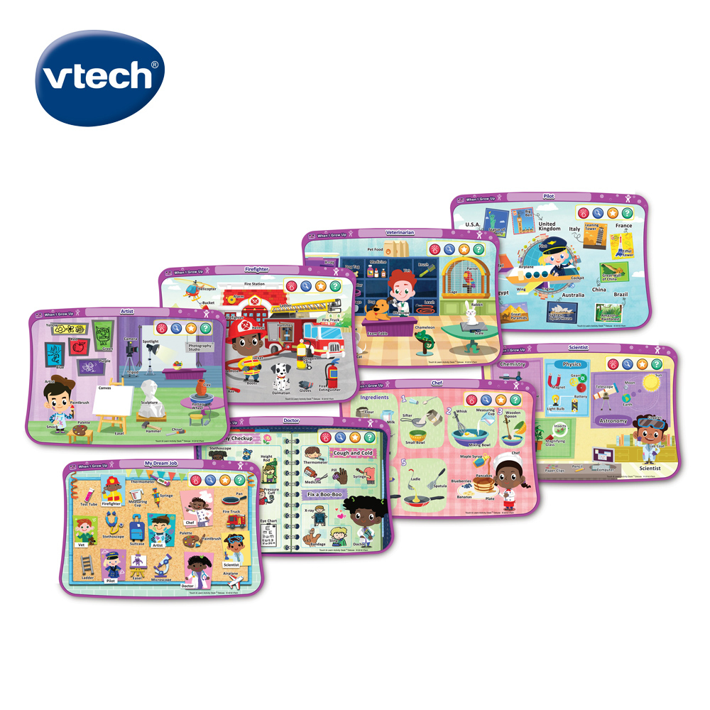 Vtech 互動學習點讀桌圖鑑套卡組-我的成長夢想(3-5Y)