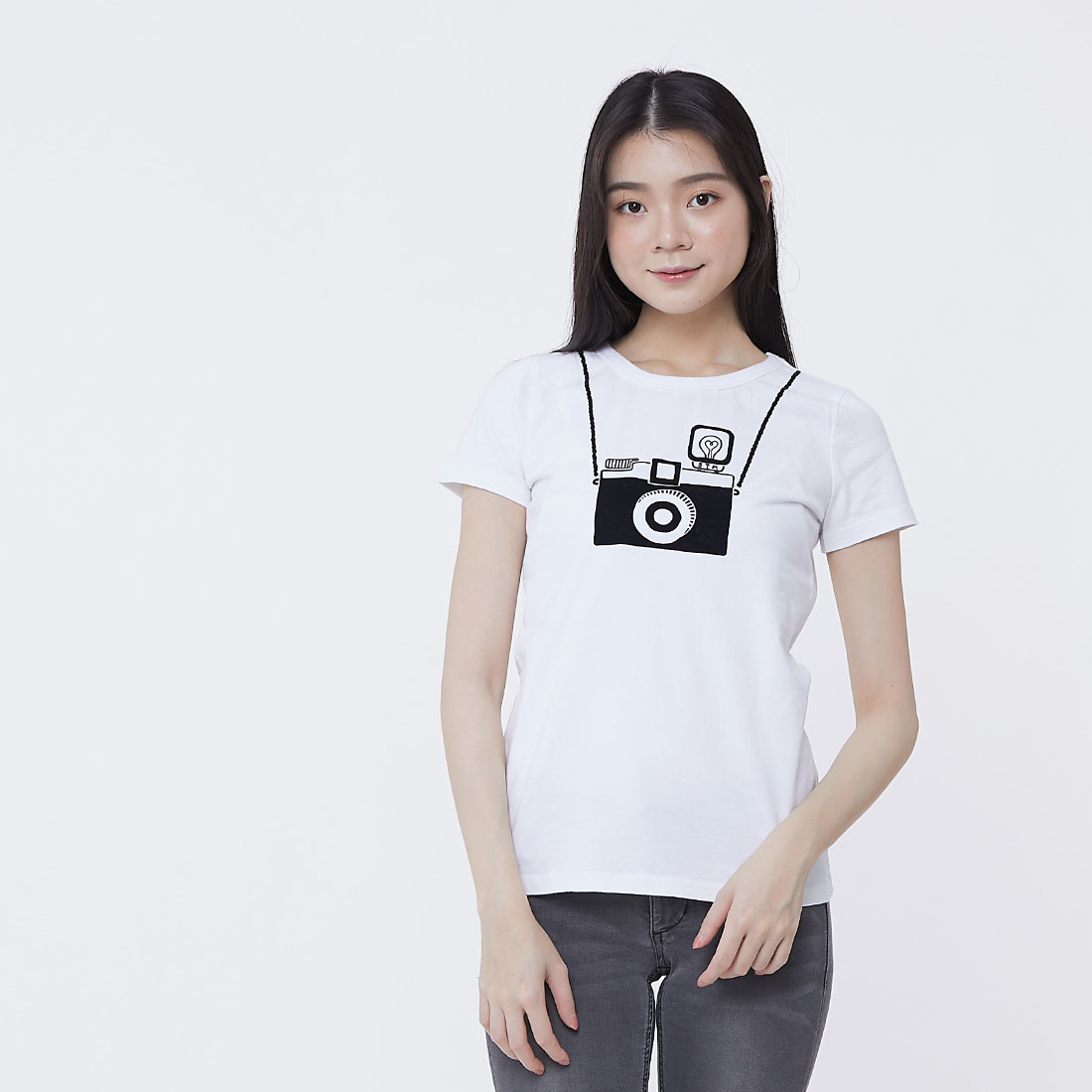 愛閃閃相機 蜜桃棉 短袖T恤