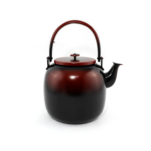 【高岡銅器】腰黑水注紫黑銅壺 2.2L