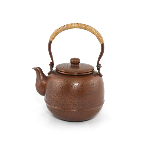 【島倉堂】棗型 平行肌銅壺 0.9L