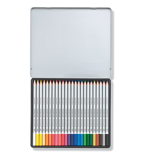 【STAEDTLER 施德樓】金鑽級水彩色鉛筆24色組 MS125 M24