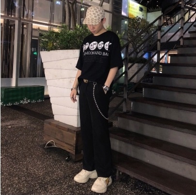 韓國 闊腿褲 西裝褲