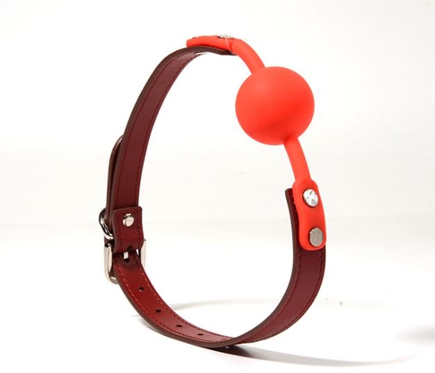 SM皮革口塞頸圈