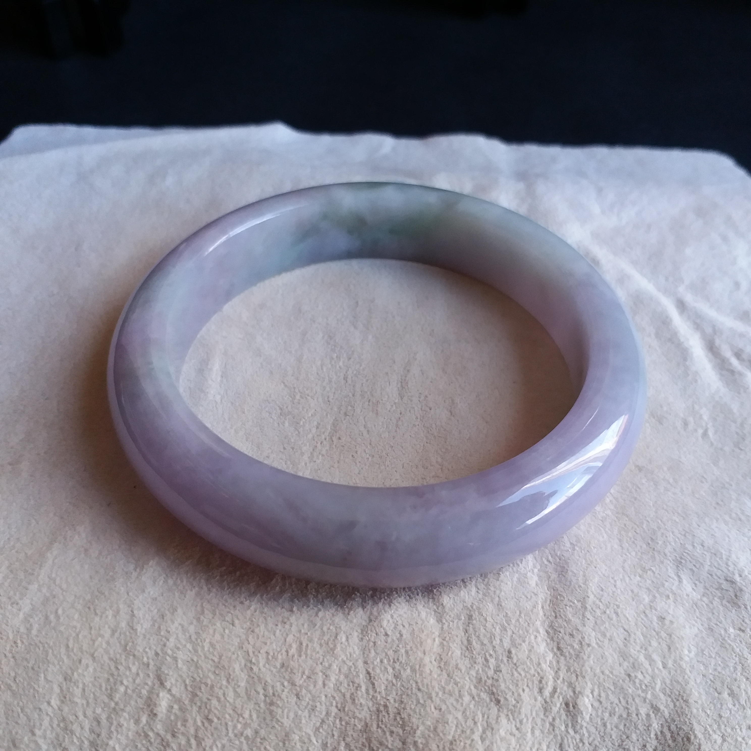 冰糯紫羅蘭玉鐲 56.58mm, 天然翡翠A玉, 緬甸玉, Jade, Jadeite