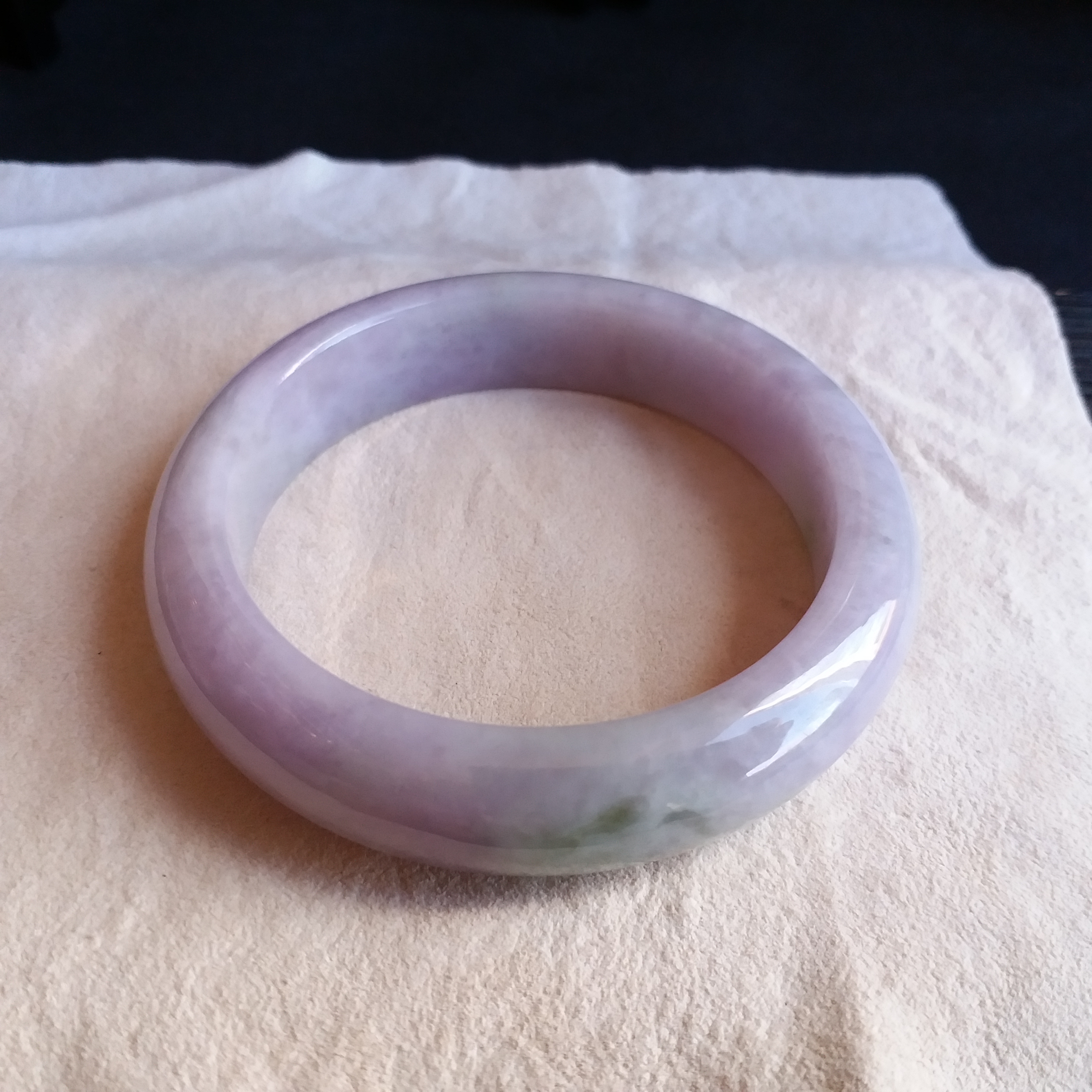 冰糯紫羅蘭玉鐲 56.53mm, 天然翡翠A玉, 緬甸玉, Jade, Jadeite