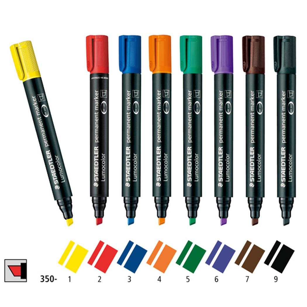 【STAEDTLER 施德樓】防乾油性麥克筆-斜頭 MS350