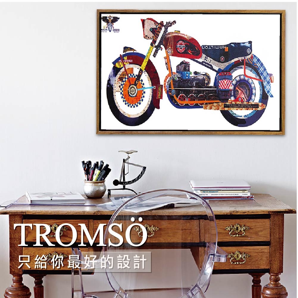 北歐風尚板畫有框畫-WA042時代重機-40*60cm