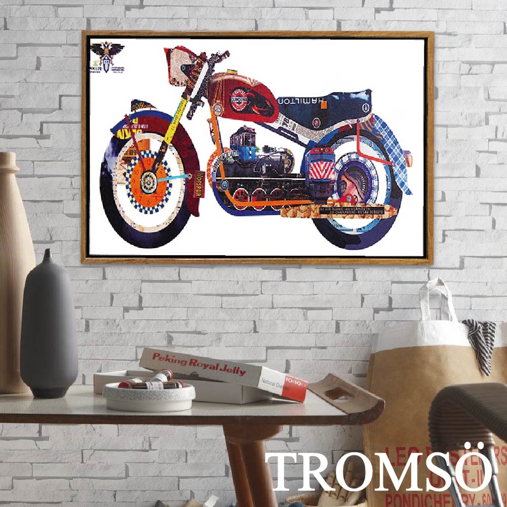 北歐風尚板畫有框畫-WA042時代重機-40*60cm