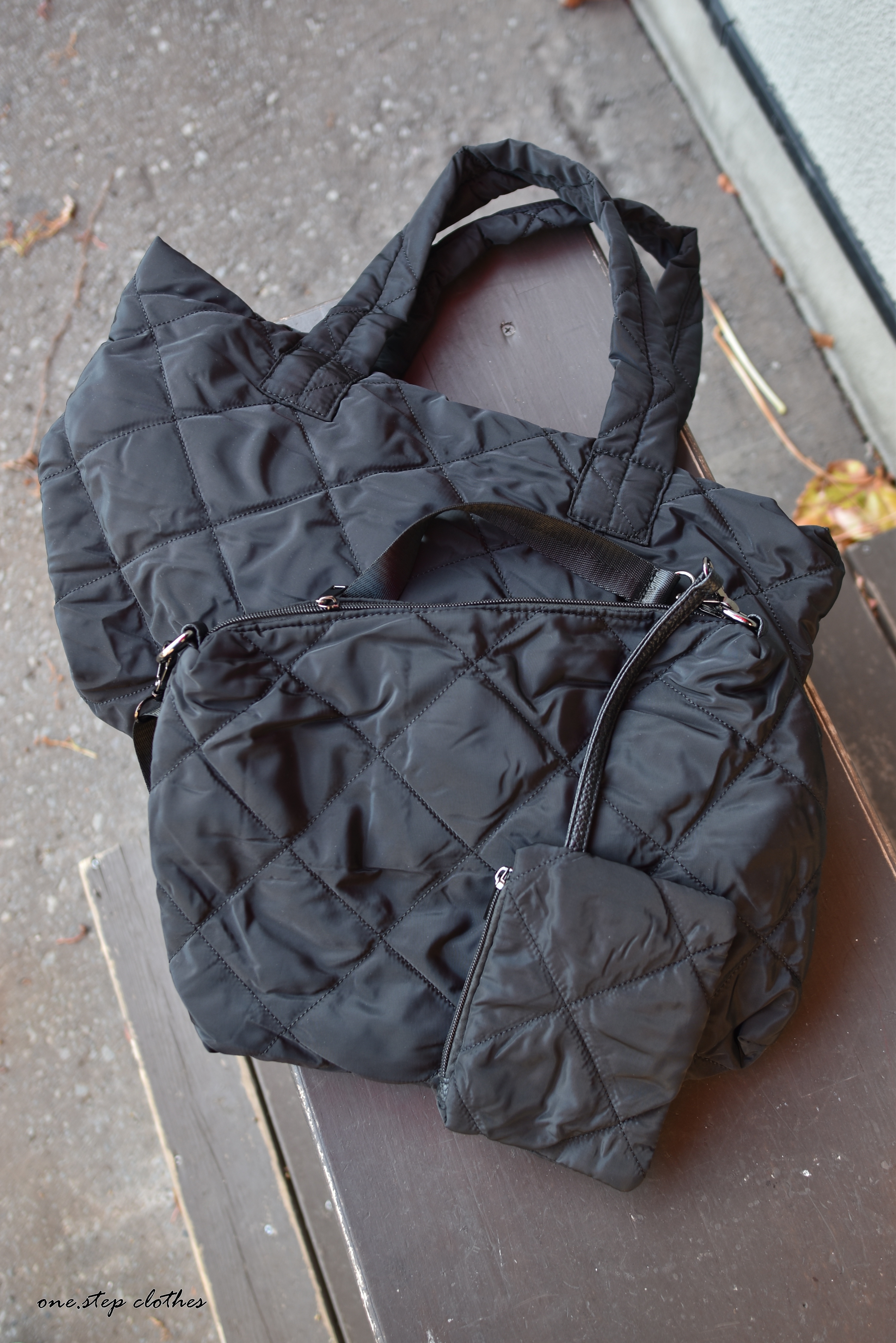 正韓手提菱格紋子母包