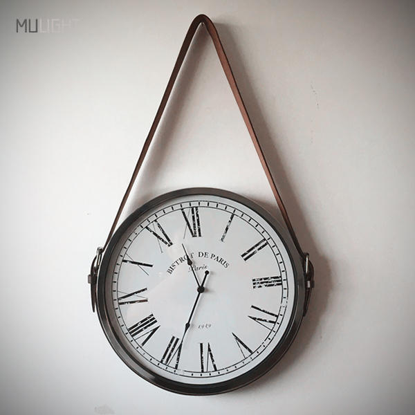 Yumi系列-北歐精緻皮革掛鐘