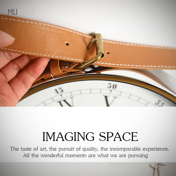 Yumi系列-北歐精緻皮革掛鐘