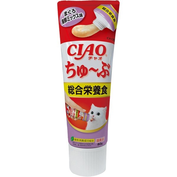 CIAO 唧唧超奴．綜合營養．吞拿魚+海鮮醬80g