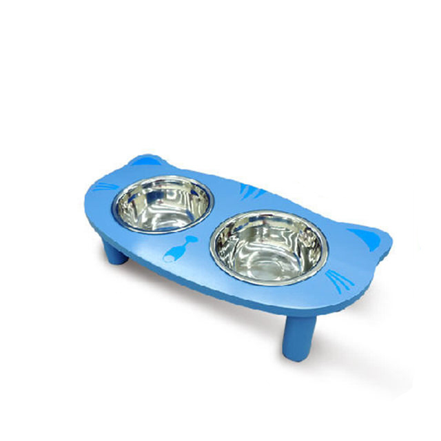 出清特價-精品實木貓臉餐桌|貓碗架