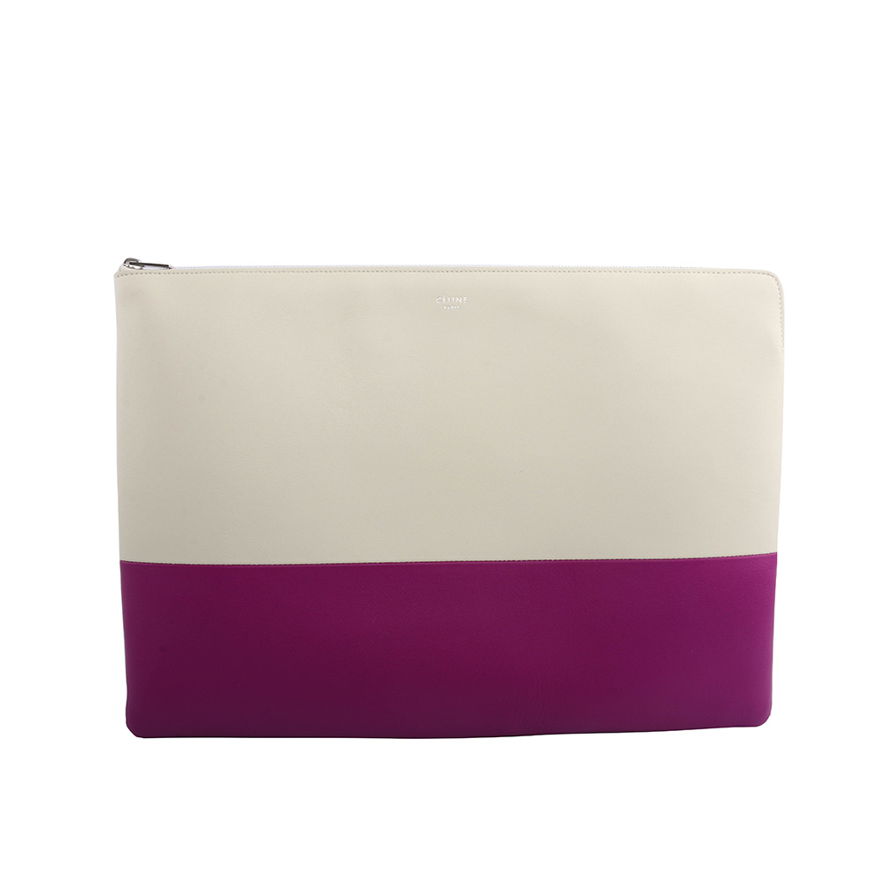 【CELINE】VIP限定款小牛皮拼色手拿包