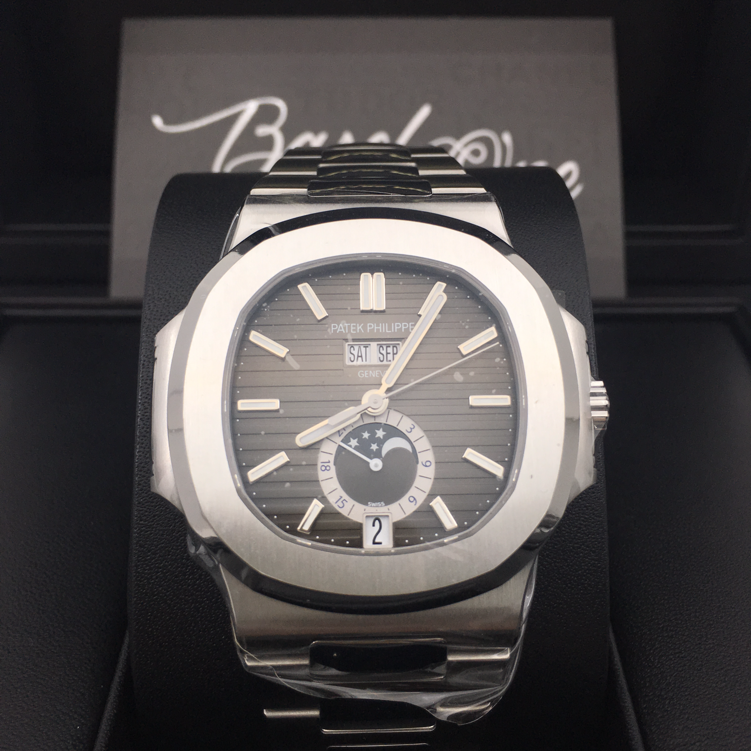 Discontinued BRAND NEW 5726/1A-010 5726  PATEK PHILIPPE BLACK DIAL STAINLESS STEEL NAUTILUS 40MM