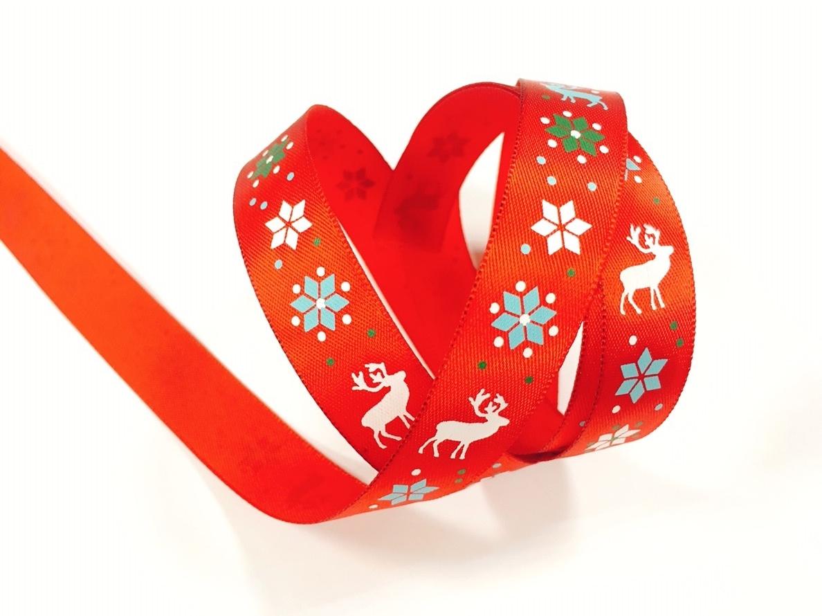 雪花麋鹿歡樂版/單緞面/15mm